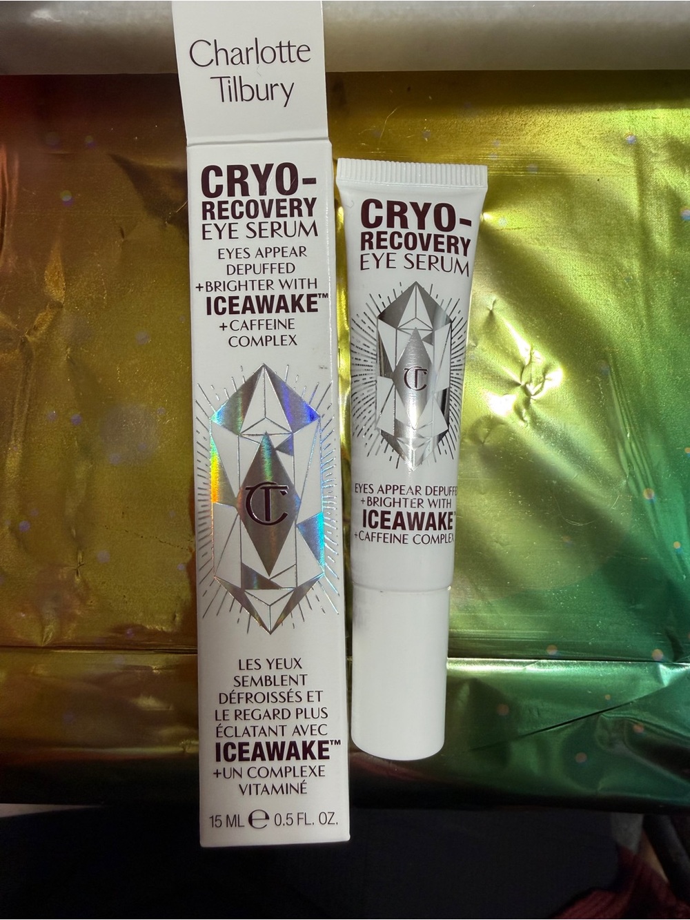 Charlotte Tilbury Cryo-Recovery Eye Serum — White and Silver Accents